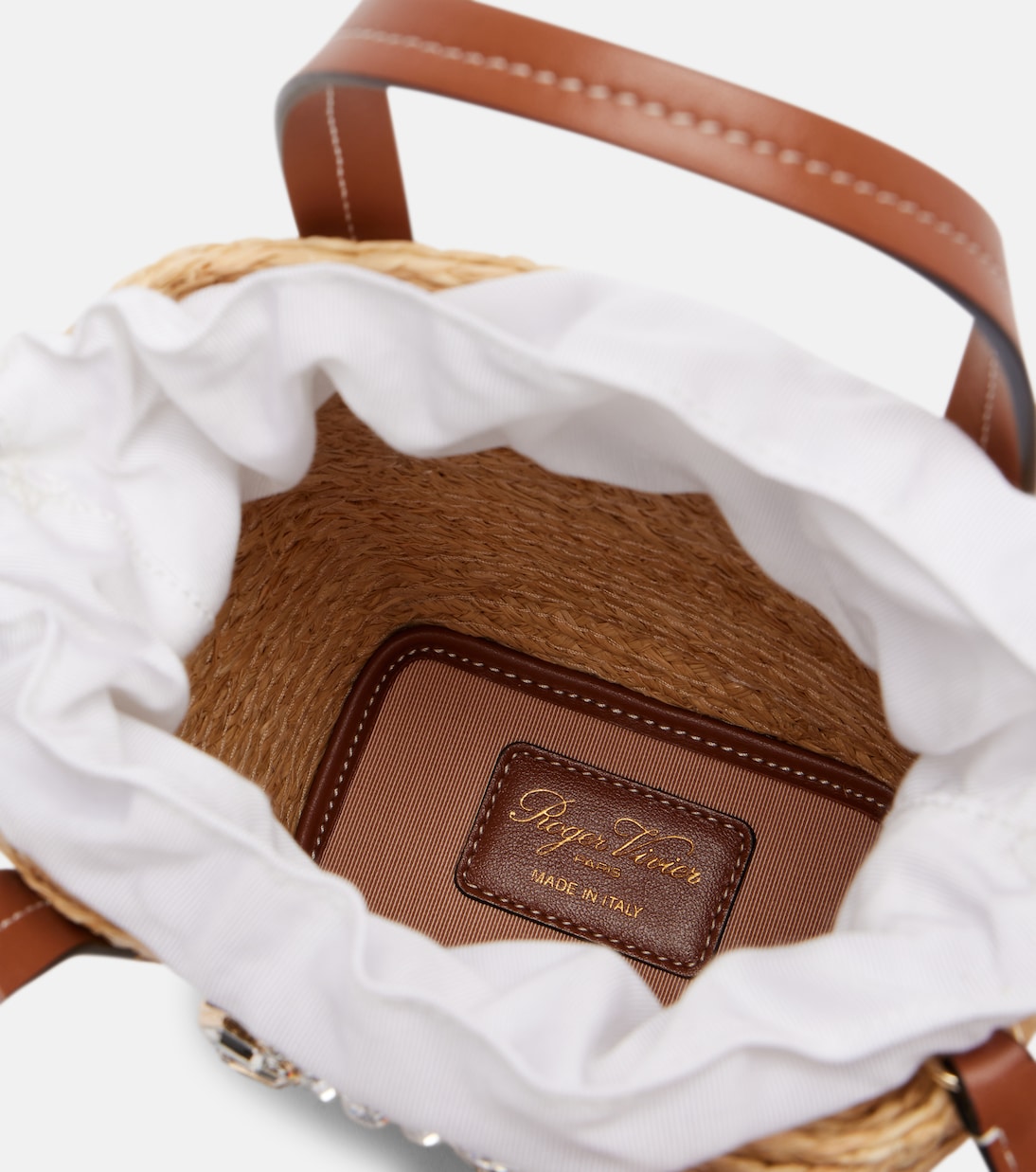 RV Skate Mini raffia bucket bag | Roger Vivier