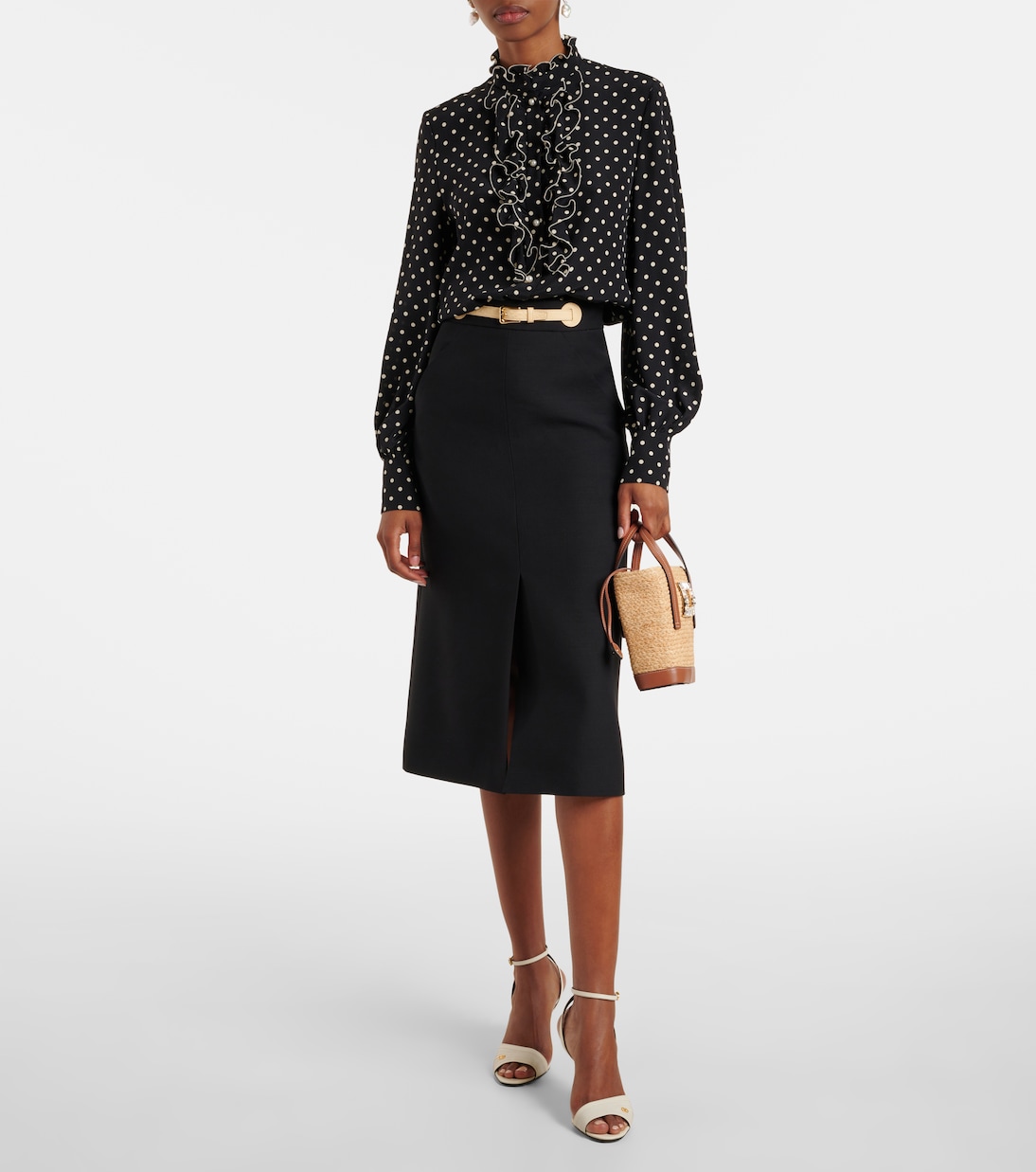 RV Skate Mini raffia bucket bag | Roger Vivier