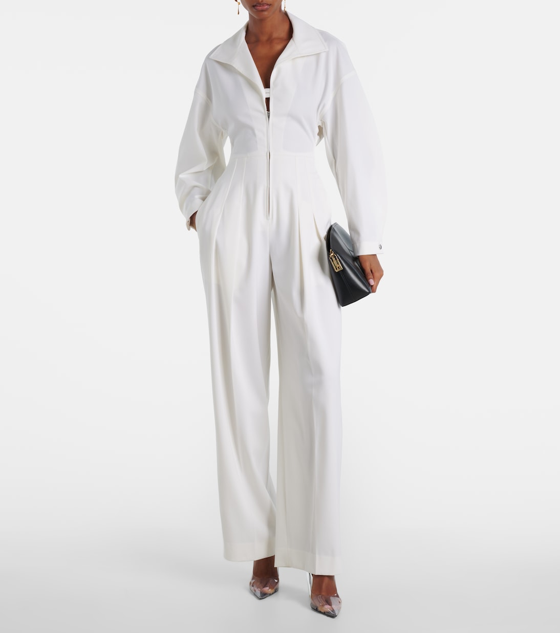 Combinaison Tab Detail en laine mélangée | Victoria Beckham