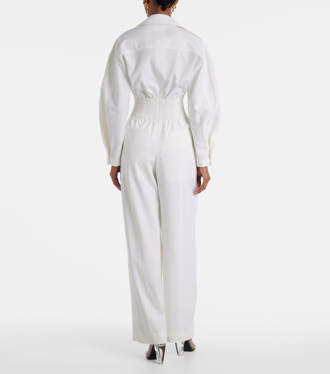 Combinaison Tab Detail en laine mélangée | Victoria Beckham