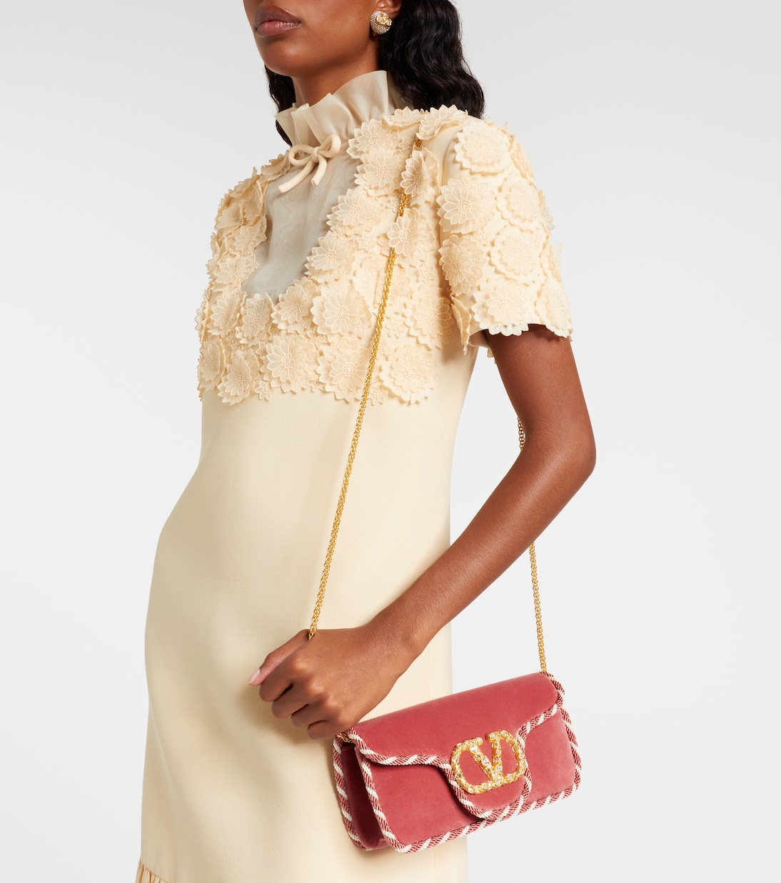 Locò VLogo Mini velvet clutch | Valentino Garavani