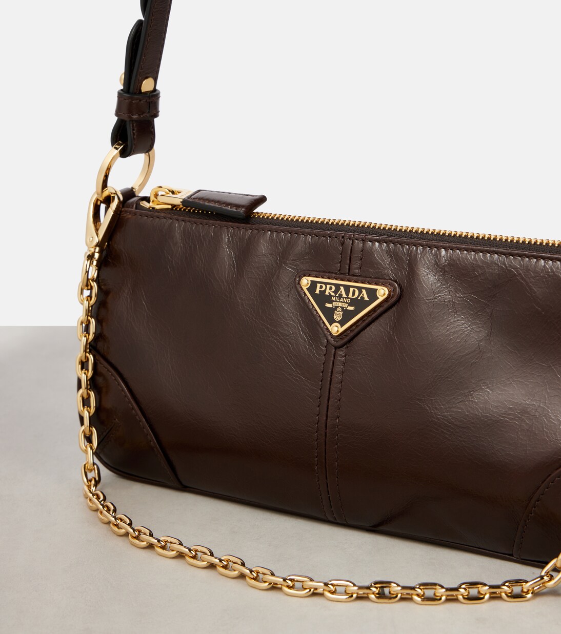Bucket leather crossbody bag | Prada