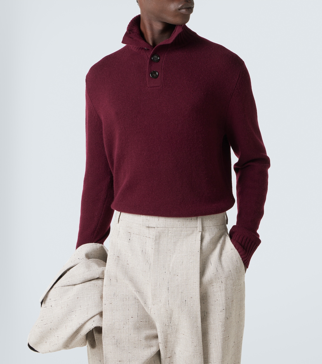 Wool and cashmere turtleneck sweater | Allude