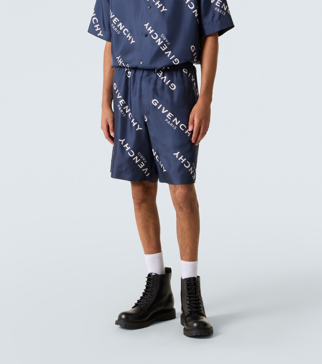 Givenchy Shadow silk Bermuda shorts | Givenchy