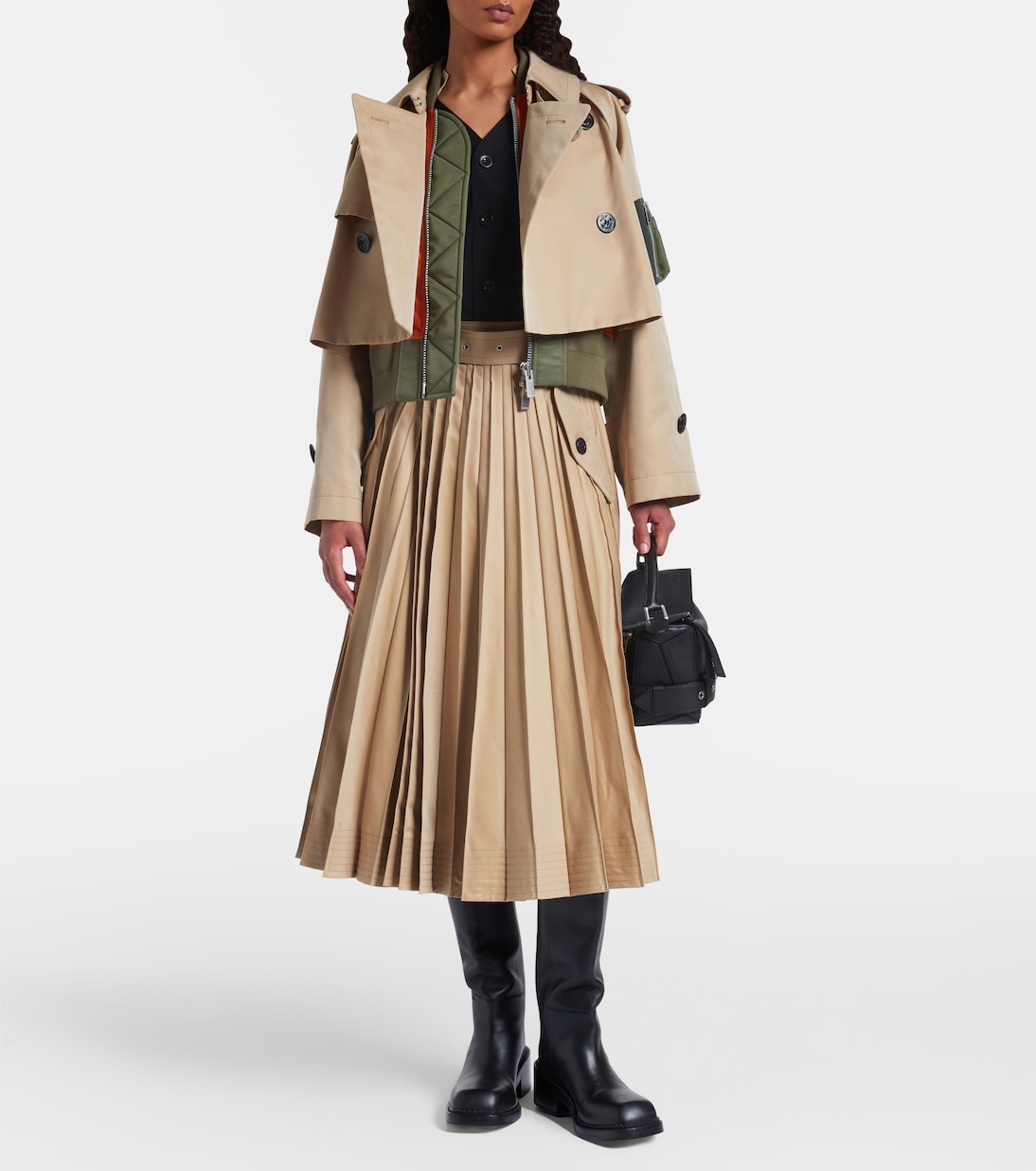 Cotton-blend gabardine and twill jacket | Sacai