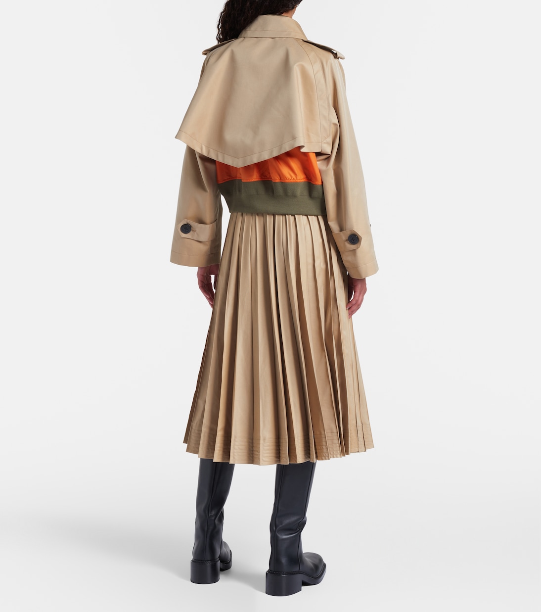 Cotton-blend gabardine and twill jacket | Sacai