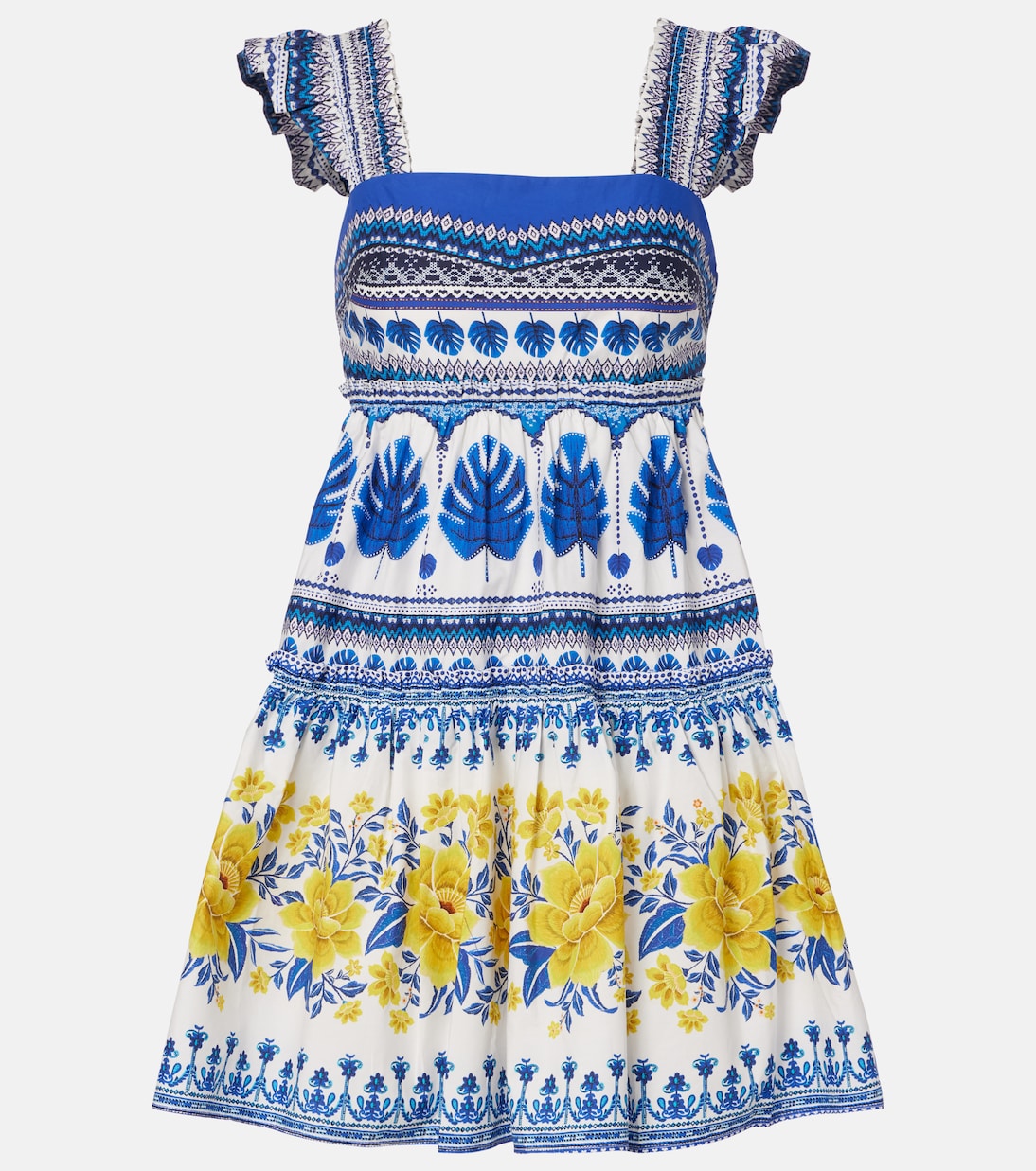 Printed tiered cotton minidress | Farm Rio