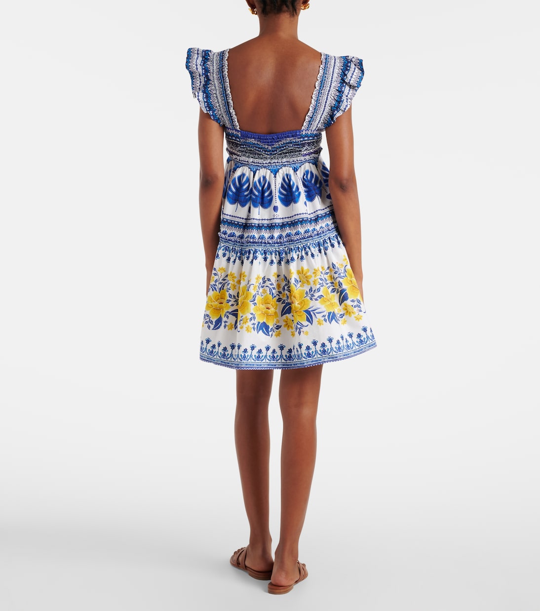 Printed tiered cotton minidress | Farm Rio