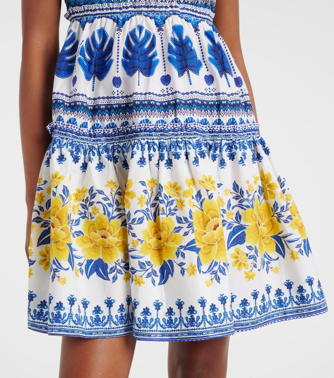 Printed tiered cotton minidress | Farm Rio