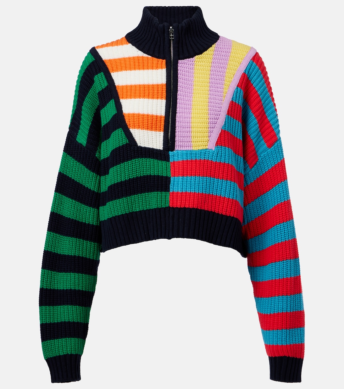Hampton knitted cotton-blend sweater | Staud