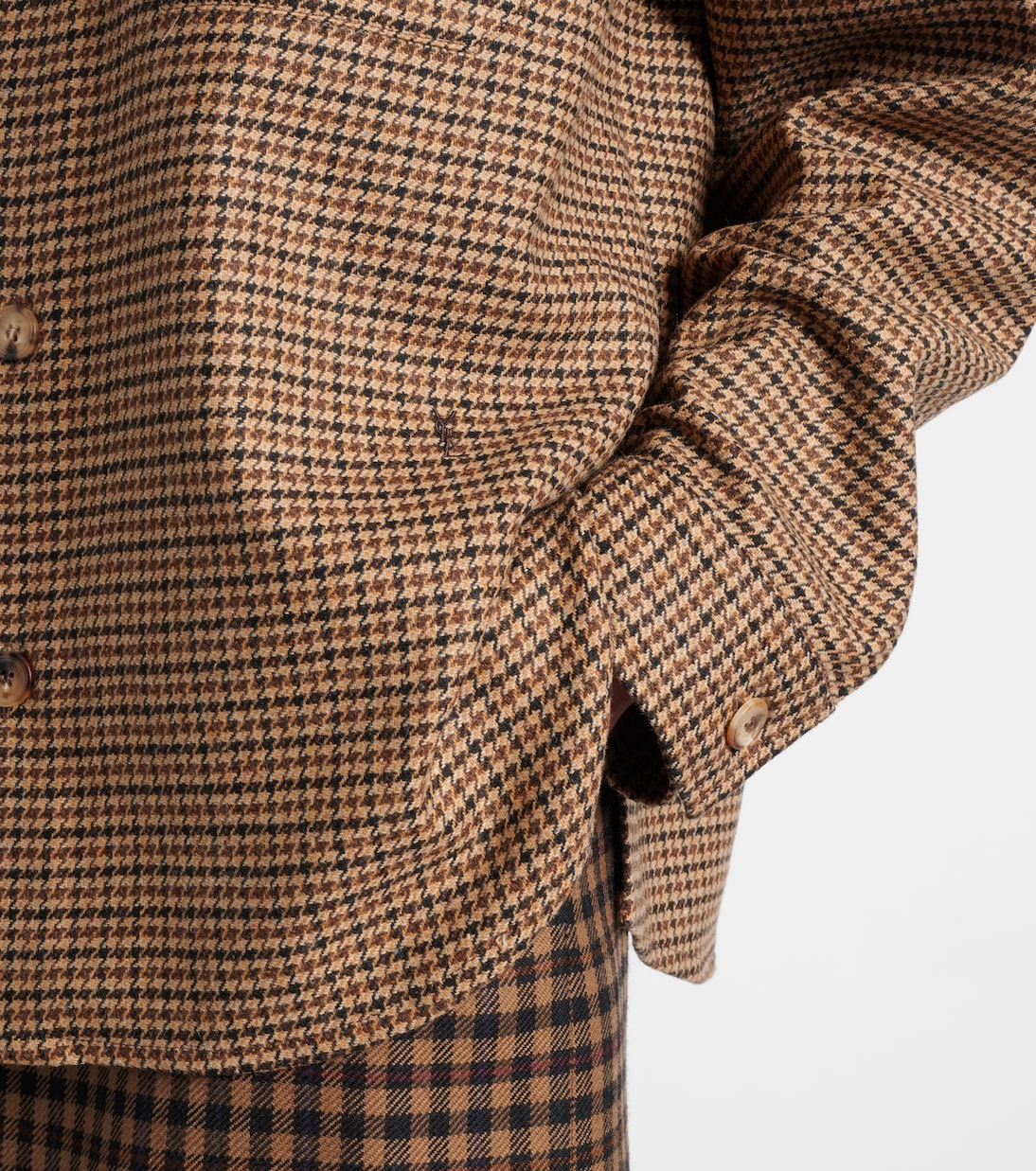 قميص ستايل جاكيت بمربعات | Saint Laurent
