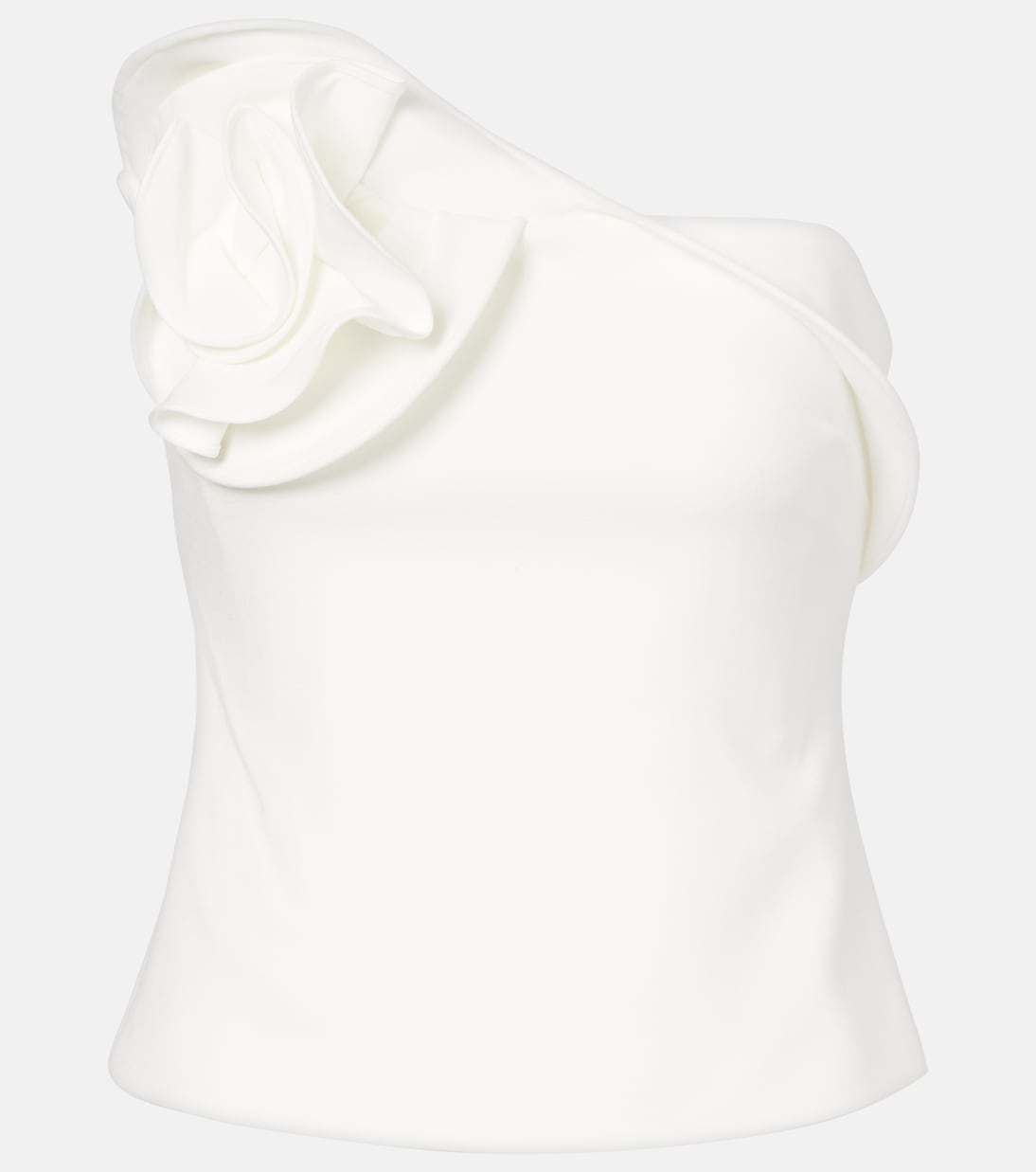 Floral-appliqué strapless crêpe top | Roland Mouret