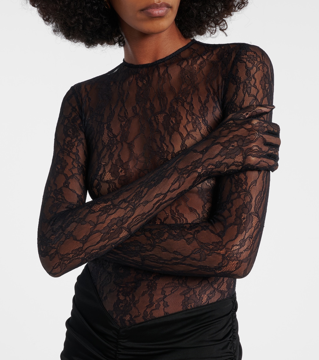 Vivienne ruched lace maxi dress | The New Arrivals Ilkyaz Ozel