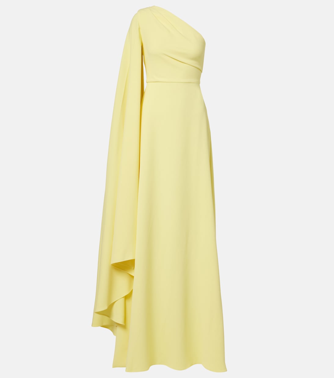 Yazmin asymmetric caped gown | Solace London
