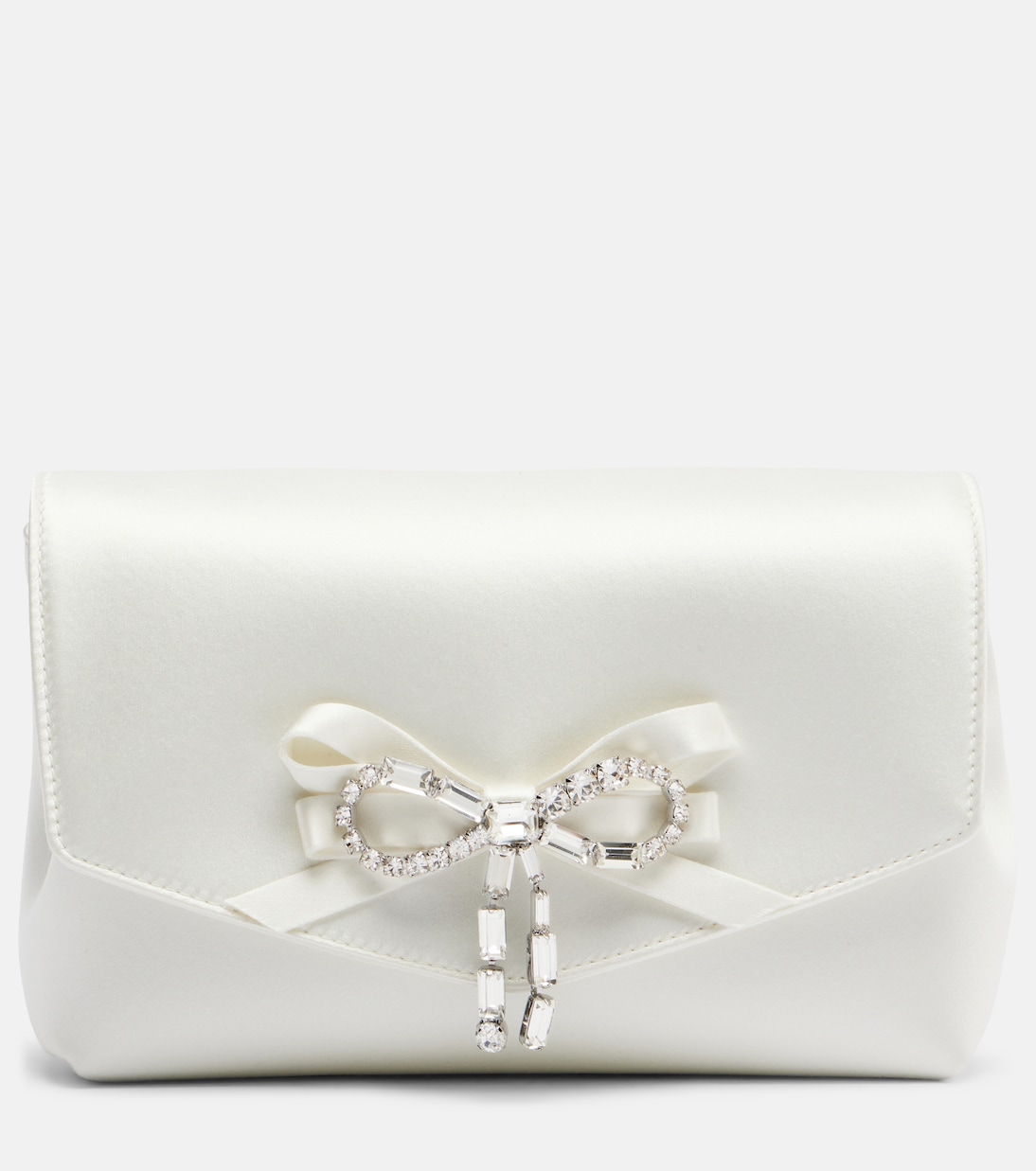 Soft Bow Mini embellished satin clutch | Jimmy Choo