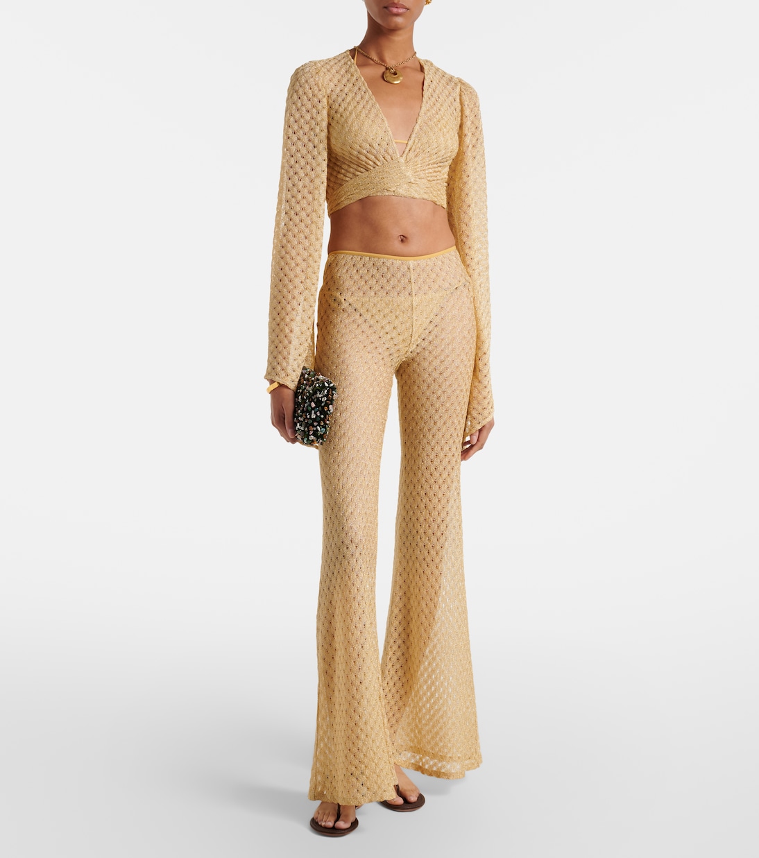 Lamé crop top | Missoni