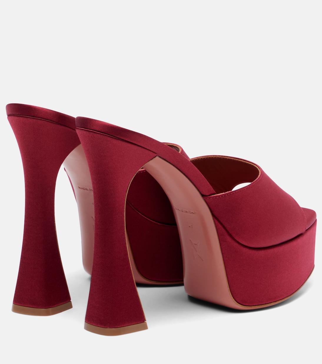 Plateau-Pantoletten Dalida 140 aus Satin | Amina Muaddi
