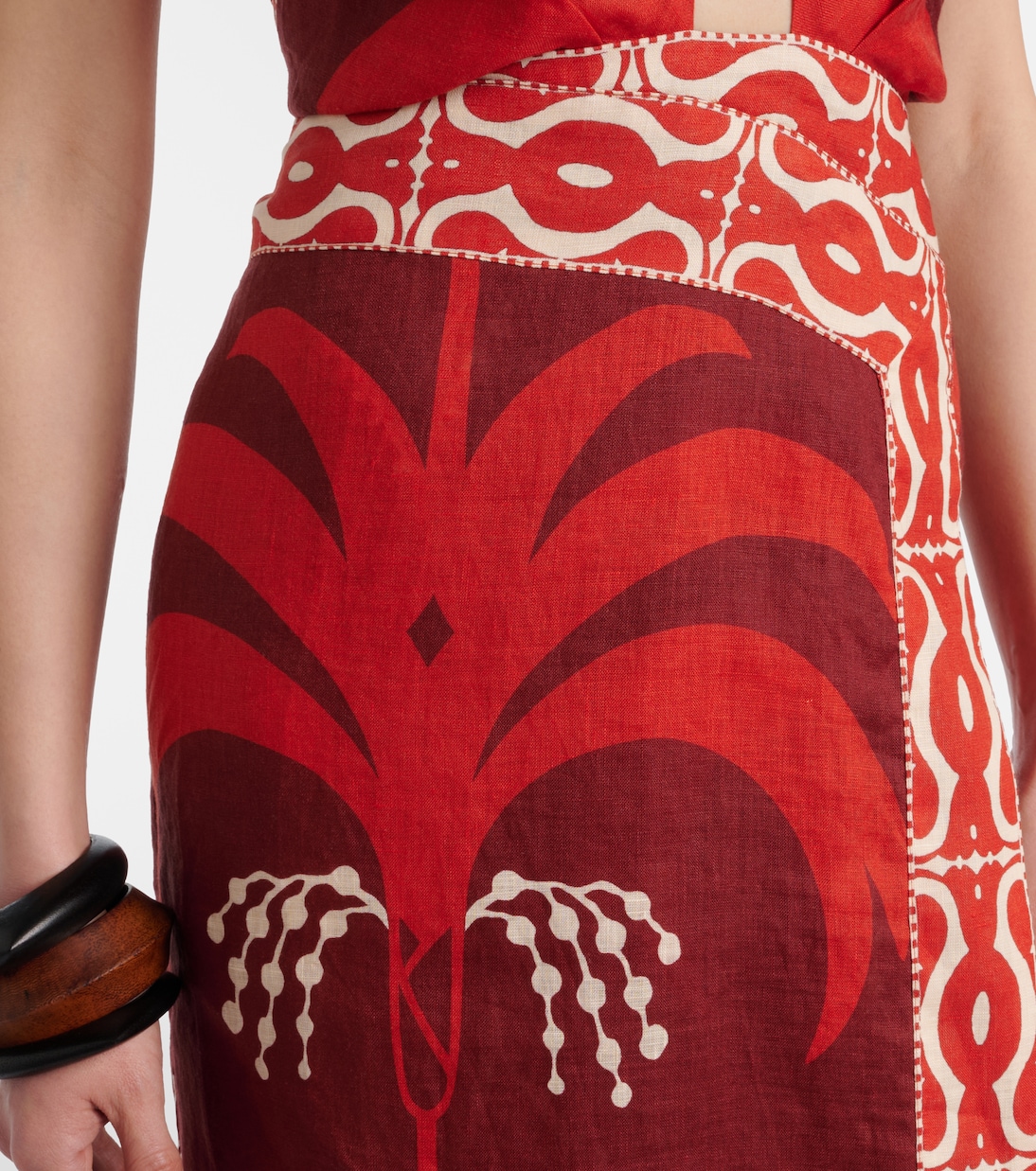 Printed open-back linen midi dress | Johanna Ortiz