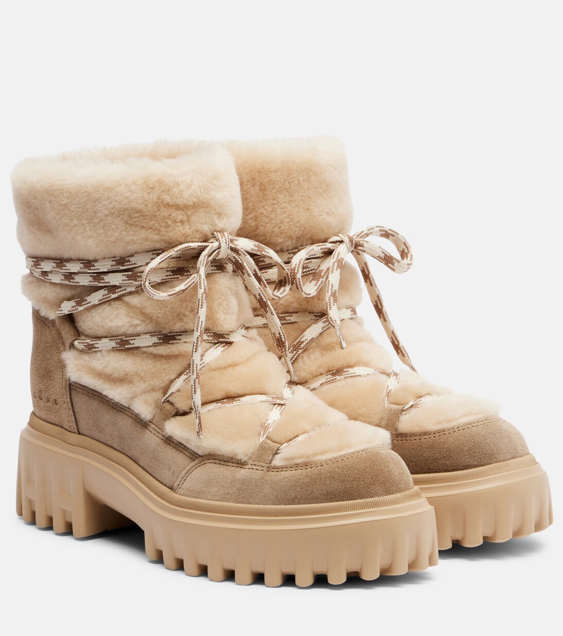 Schnürstiefel aus Shearling und Veloursleder | Hogan