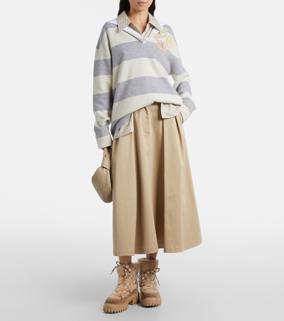 Schnürstiefel aus Shearling und Veloursleder | Hogan