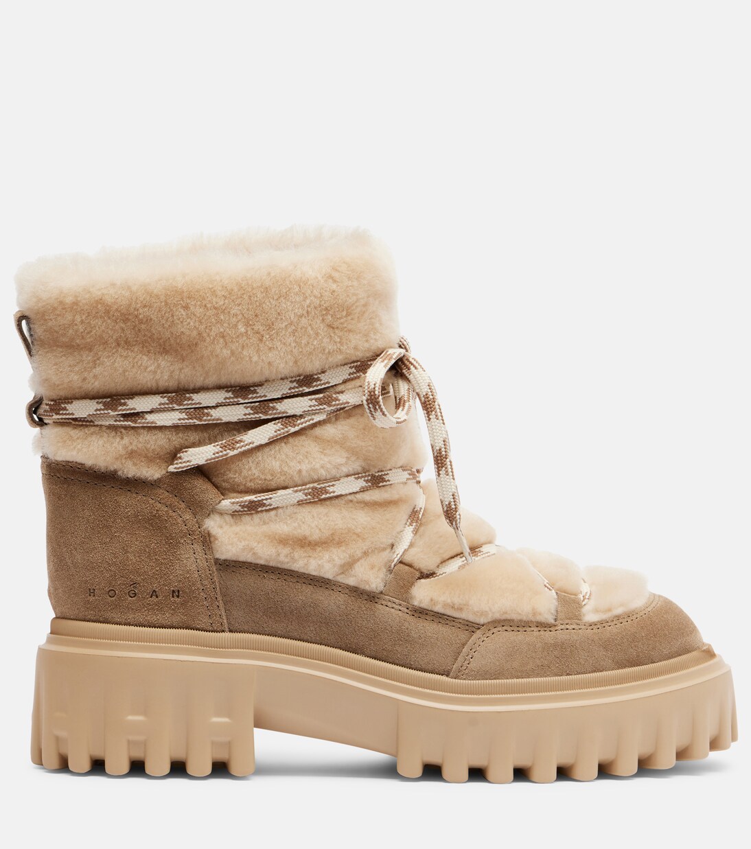 Schnürstiefel aus Shearling und Veloursleder | Hogan