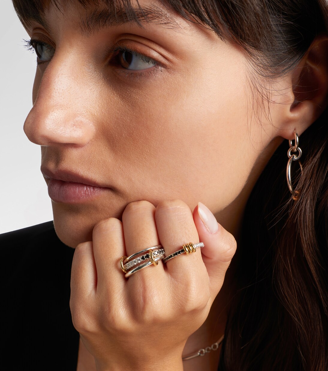 Sirius Eclipse 18kt gold and sterling silver ring with diamonds | Spinelli Kilcollin