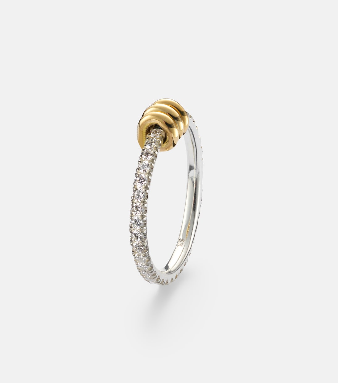 Sirius Eclipse 18kt gold and sterling silver ring with diamonds | Spinelli Kilcollin