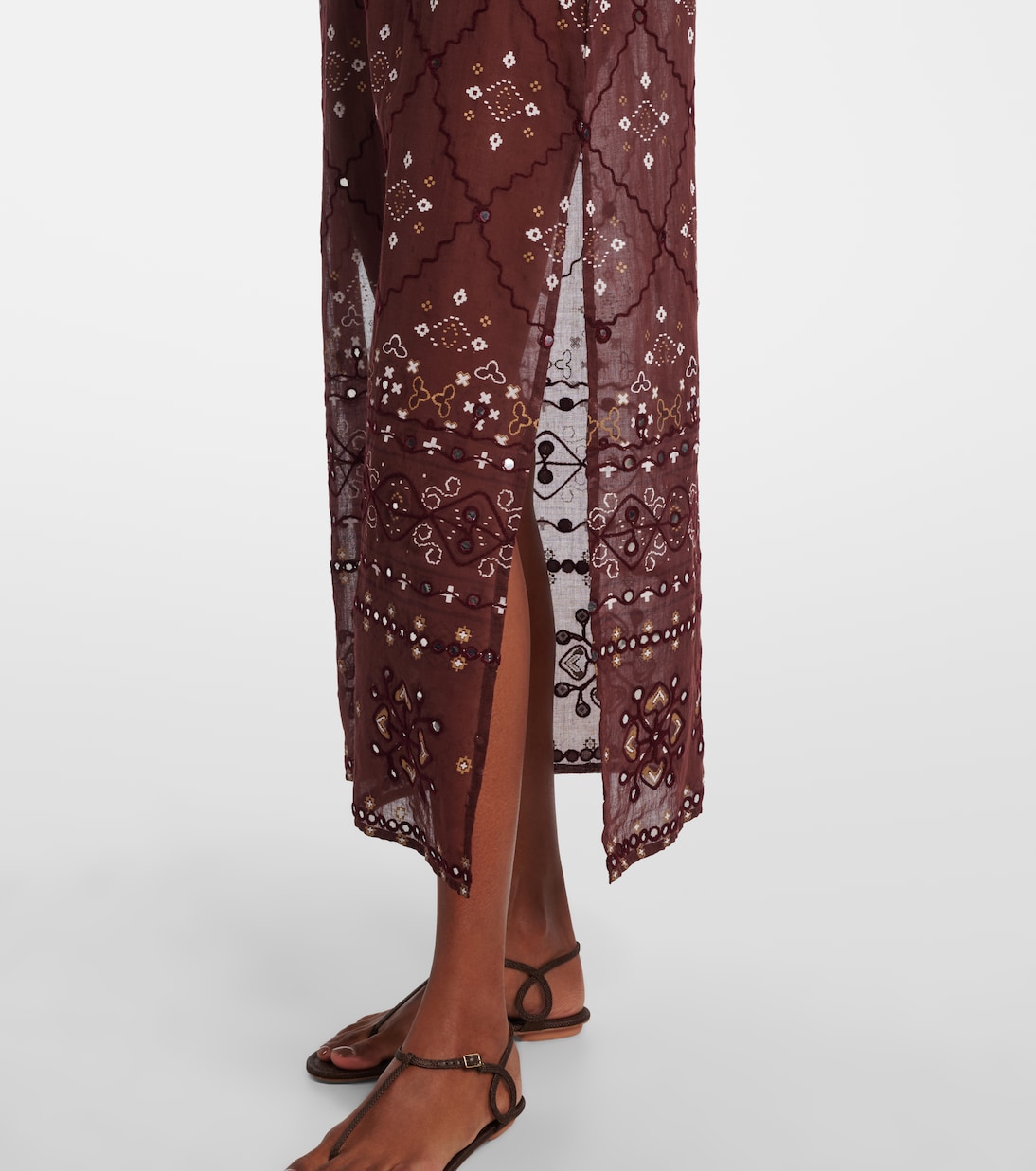 Embroidered cotton kaftan | Juliet Dunn