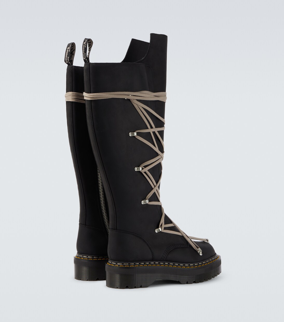 x Dr. Martens 1B60 Quad Sole Pentalace knee-high boots | Rick Owens
