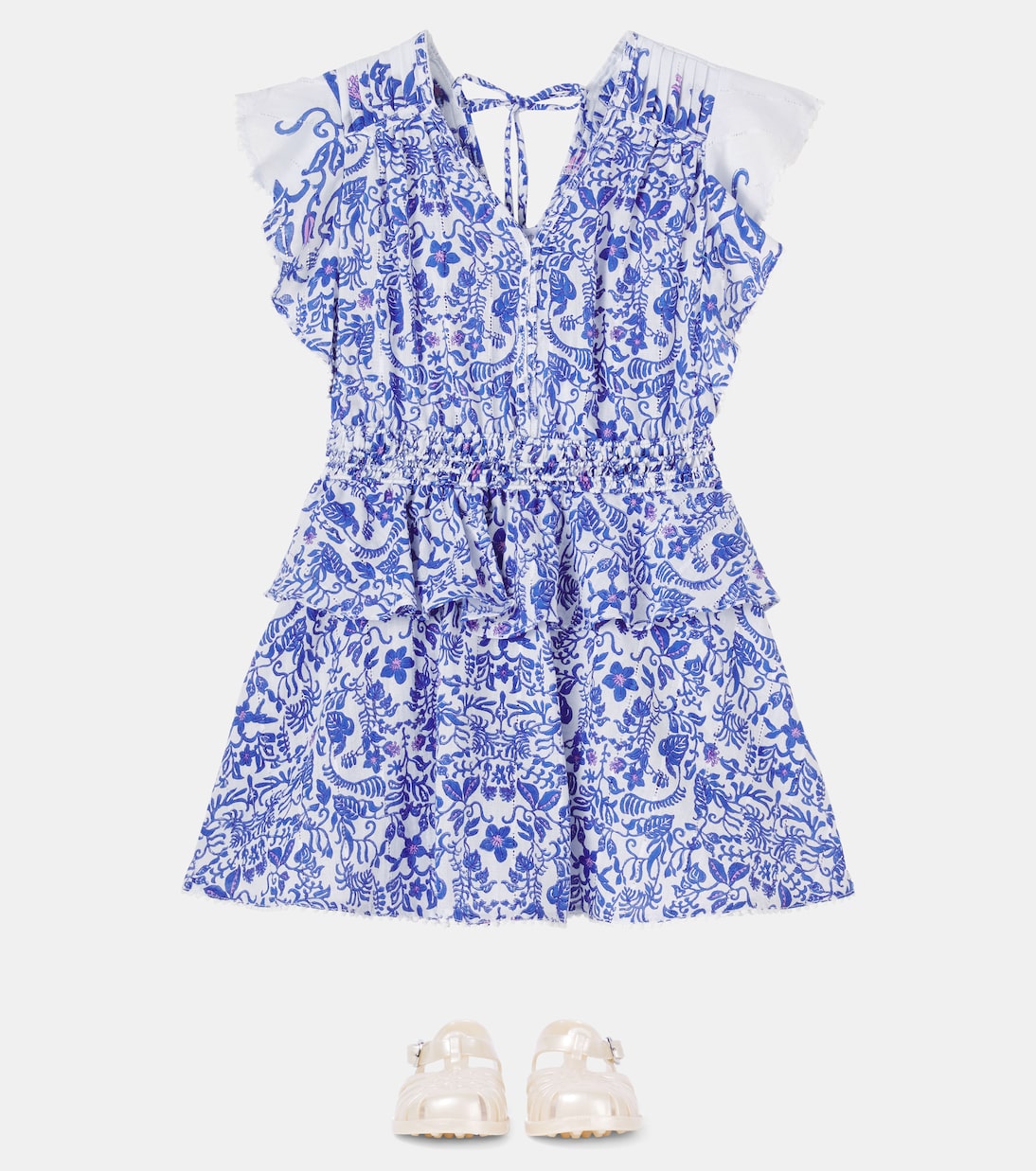 Robe Noemi en coton à fleurs | Poupette St Barth Kids