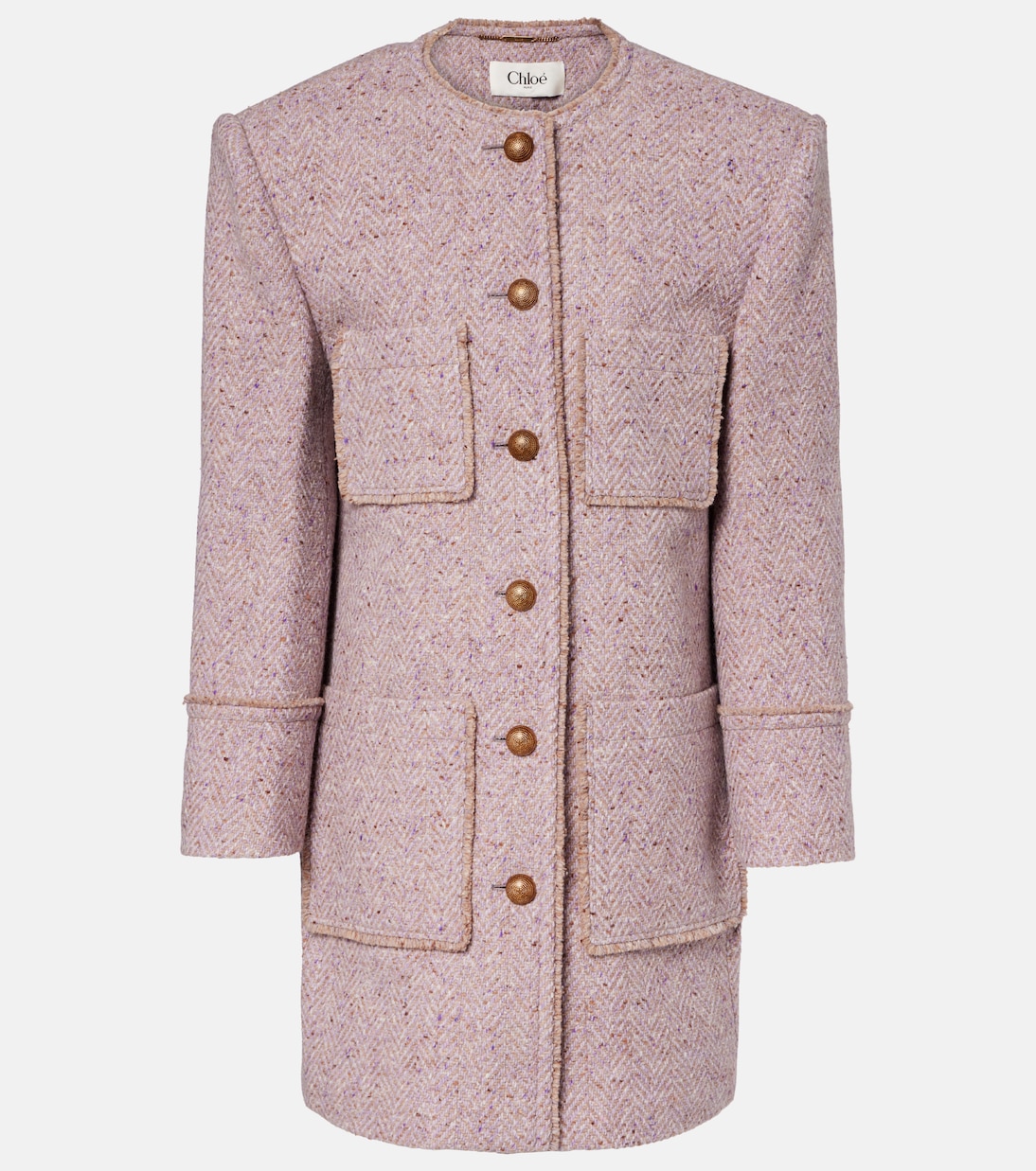 Wool-blend tweed coat | Chloé