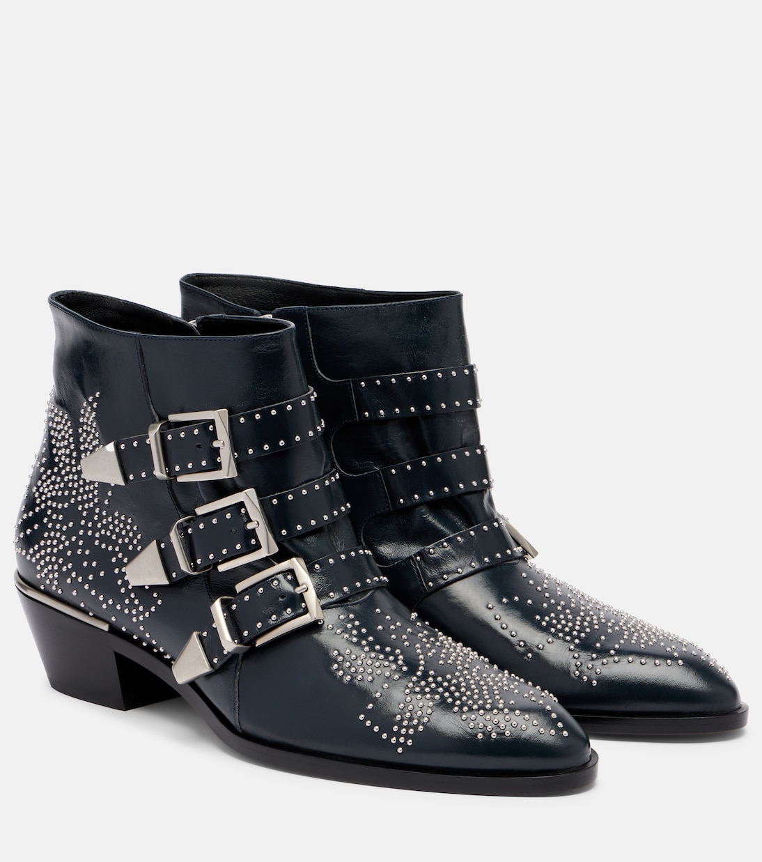 Susanna studded leather ankle boots  | Chloé