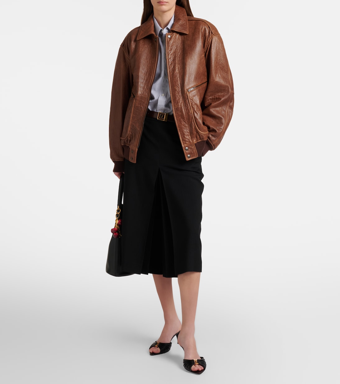 Babylone 60 leather mules | Saint Laurent