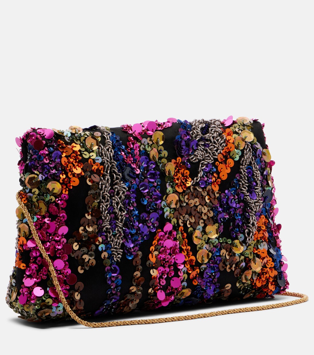 Envelope Medium sequined satin clutch | Dries Van Noten
