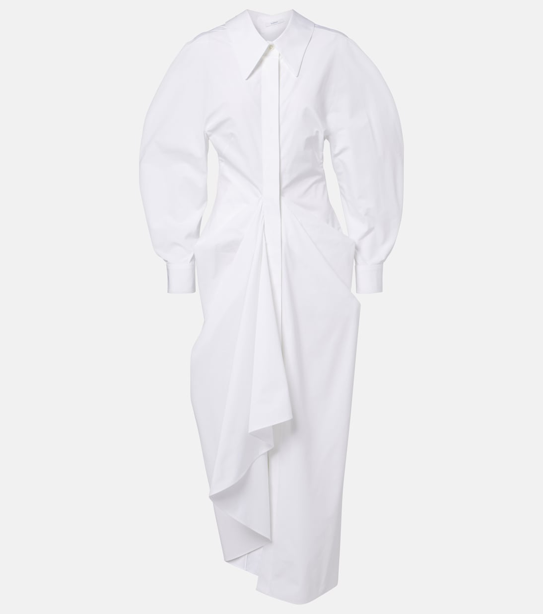 Draped cotton poplin shirt dress | Givenchy
