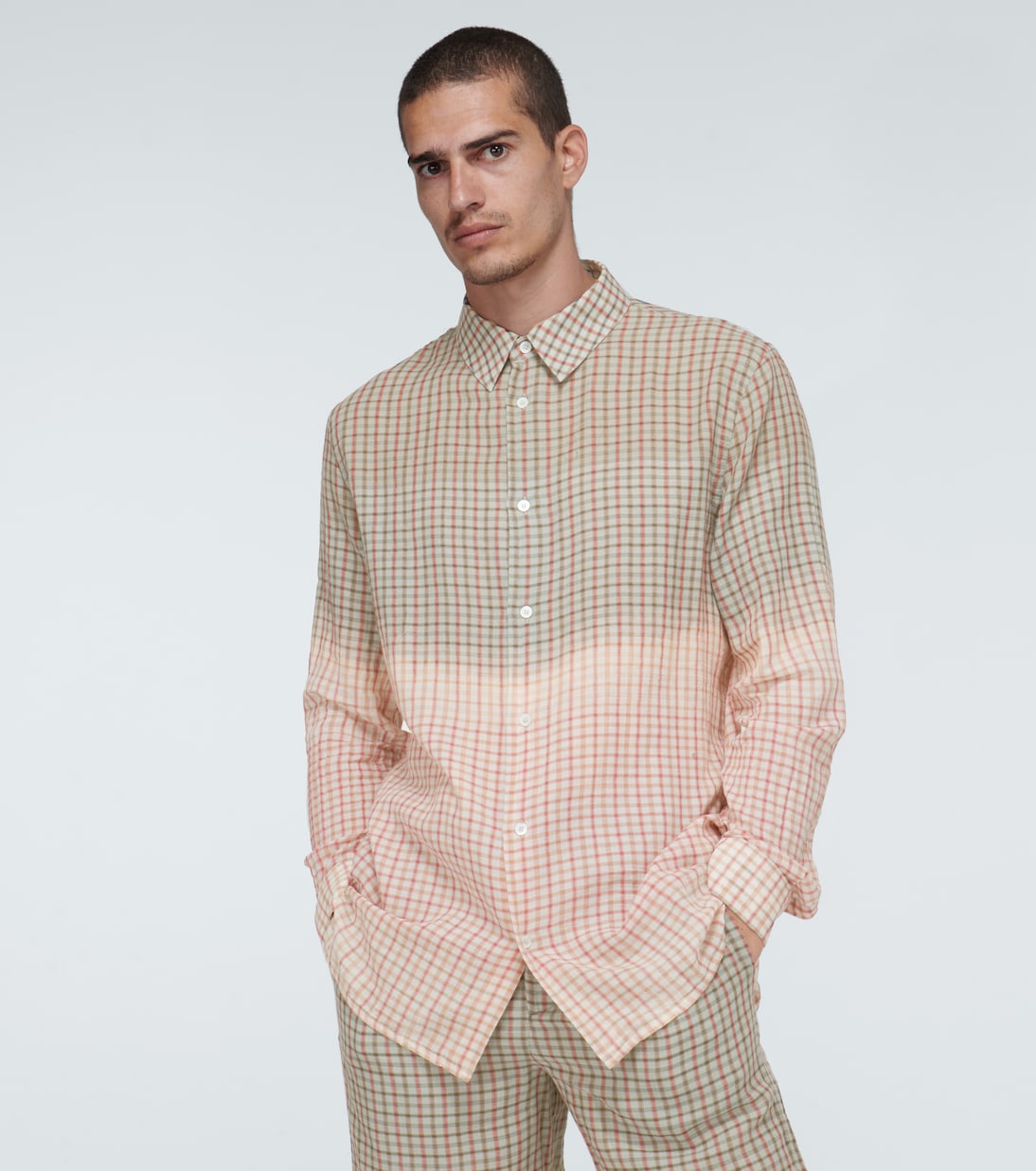 Paula's Ibiza tie-dye checked shirt | Loewe