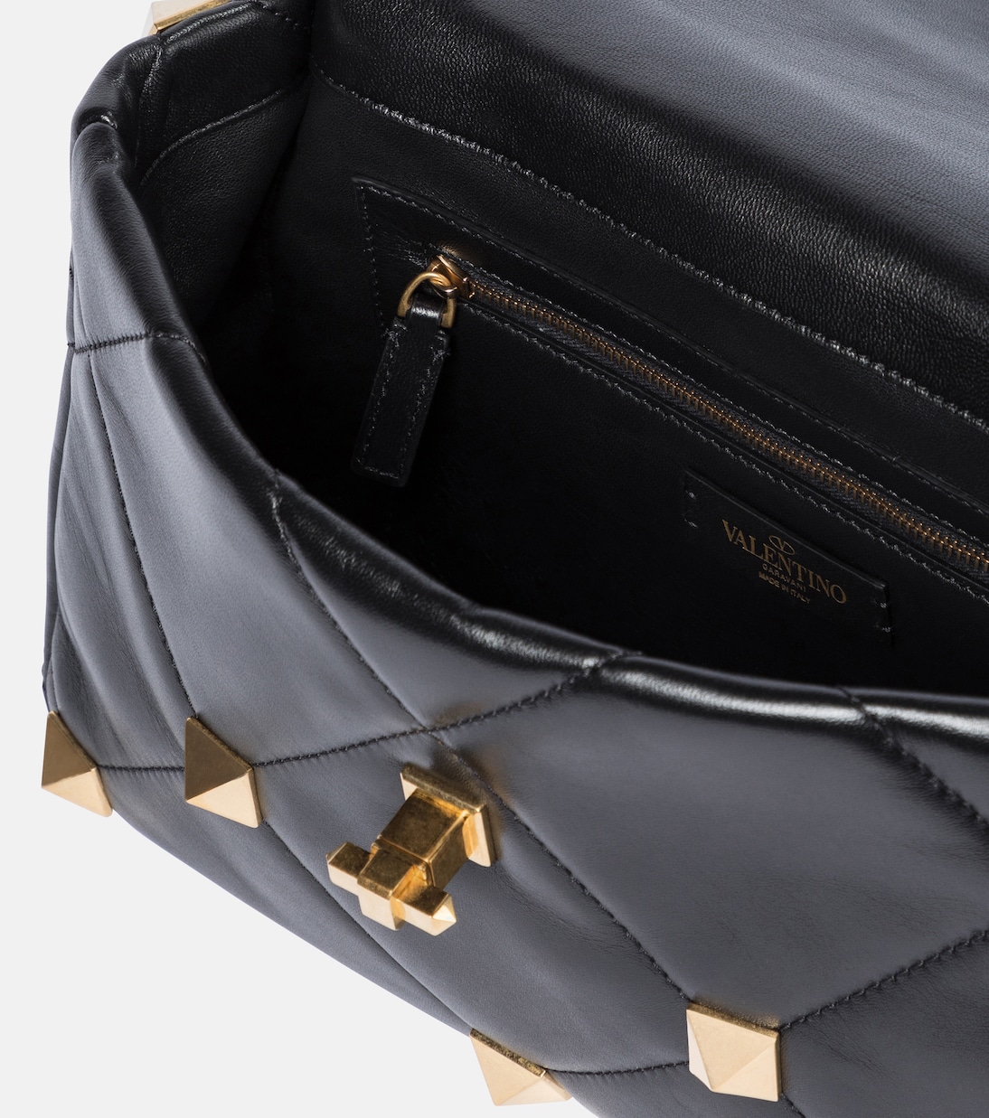 Sac Roman Stud Large en cuir | Valentino Garavani