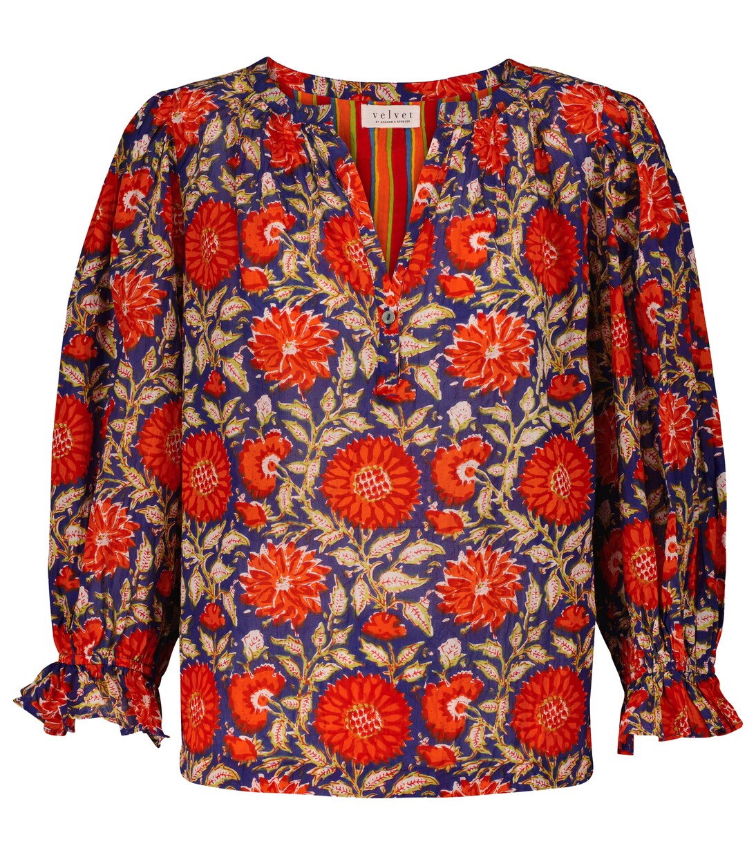 Millie floral cotton top | Velvet