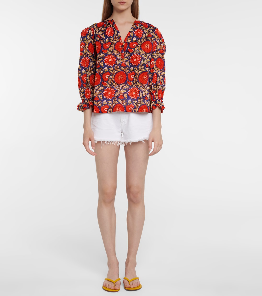 Millie floral cotton top | Velvet