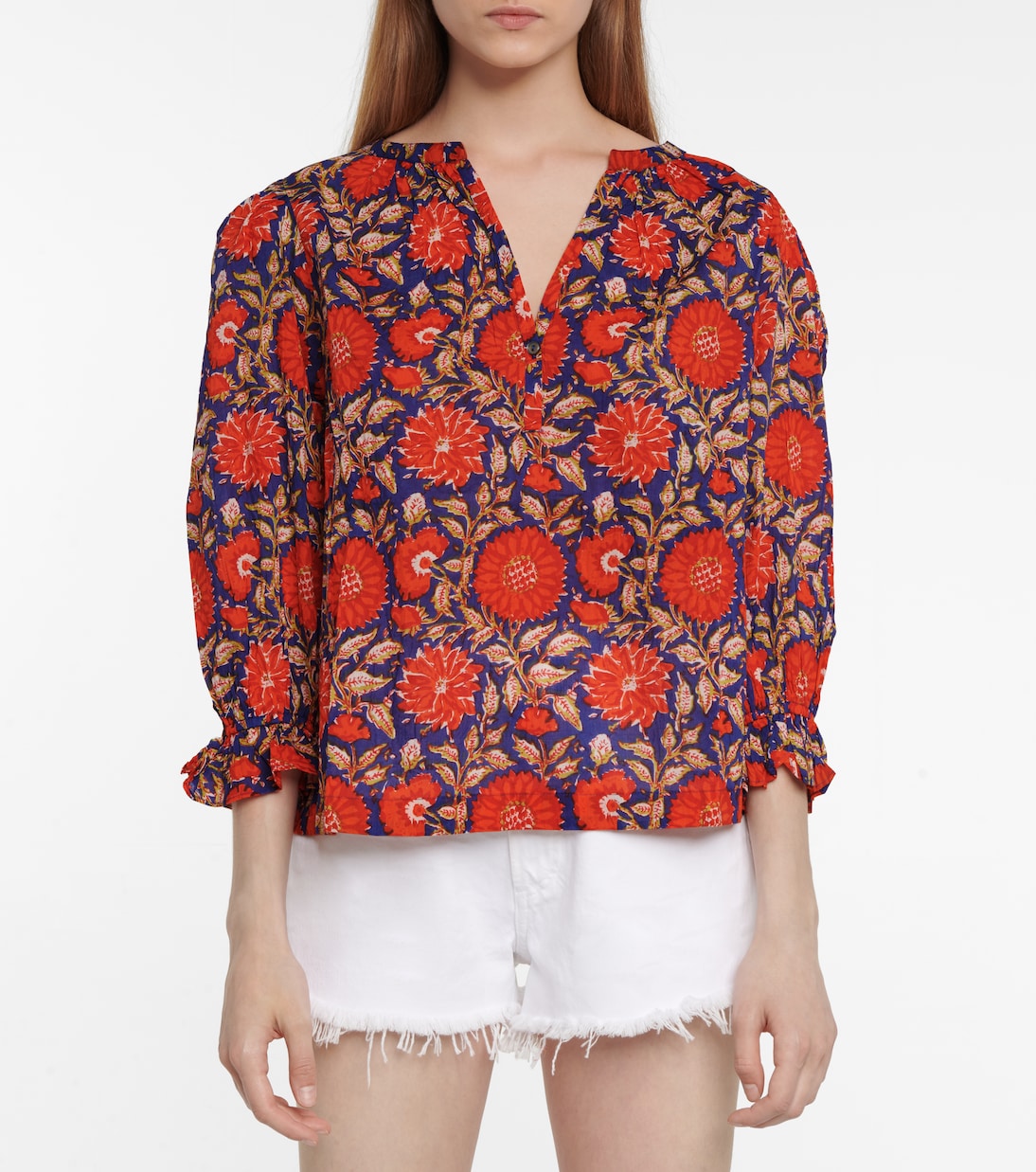 Millie floral cotton top | Velvet