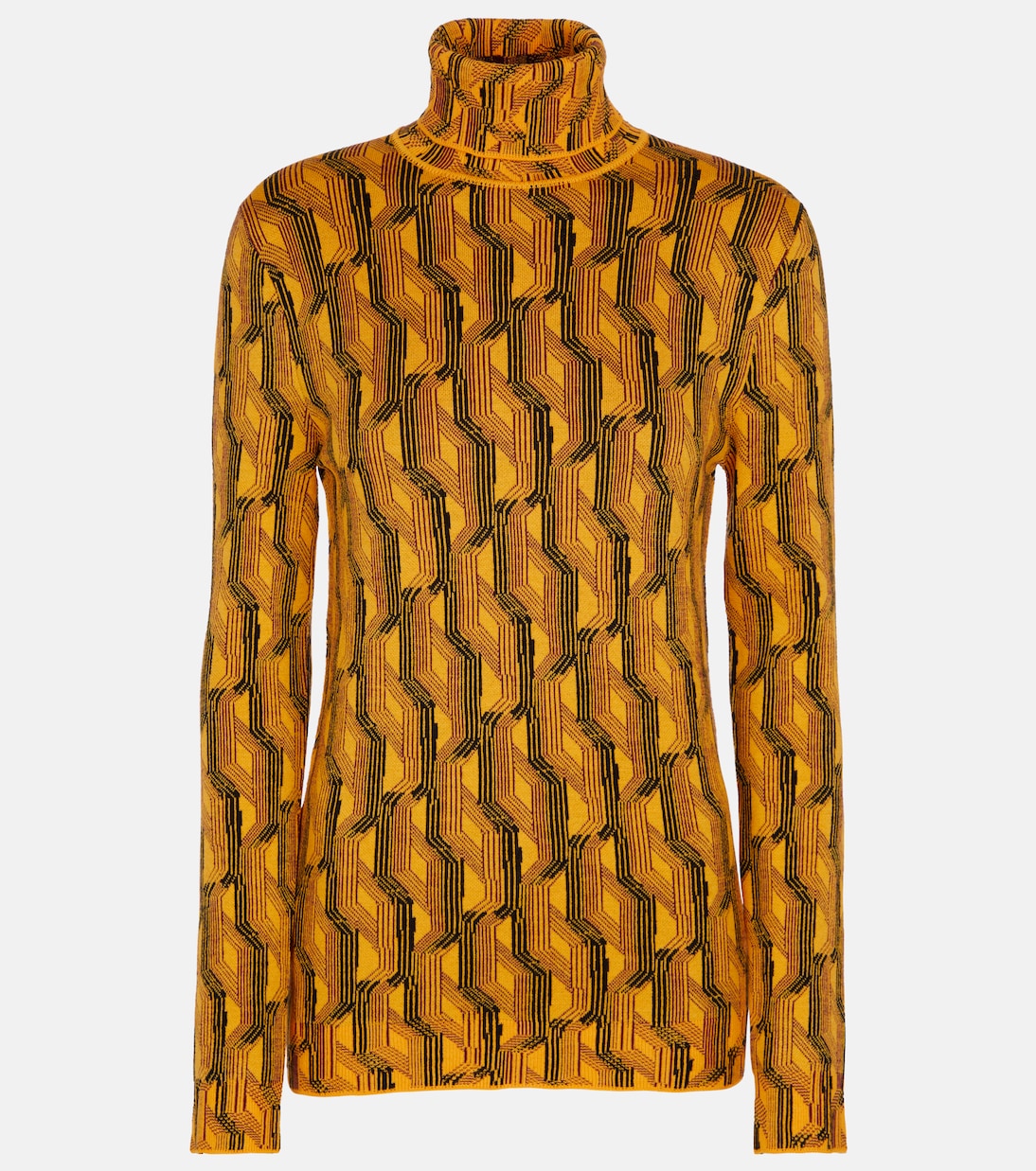 Pull à col roulé en laine mélangée | Prada
