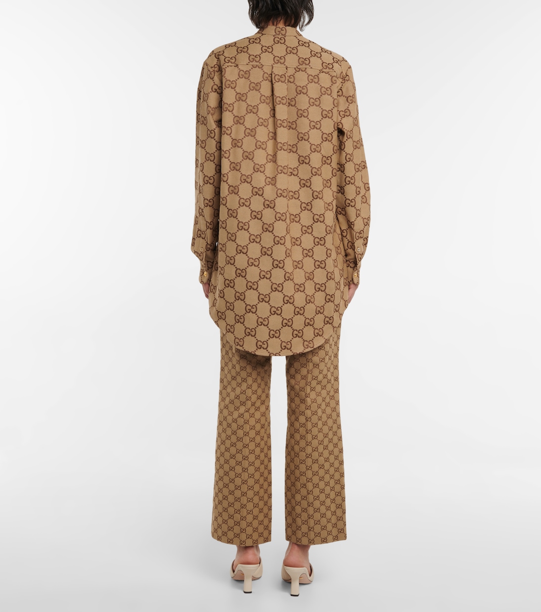Camicia in canvas di misto cotone GG | Gucci