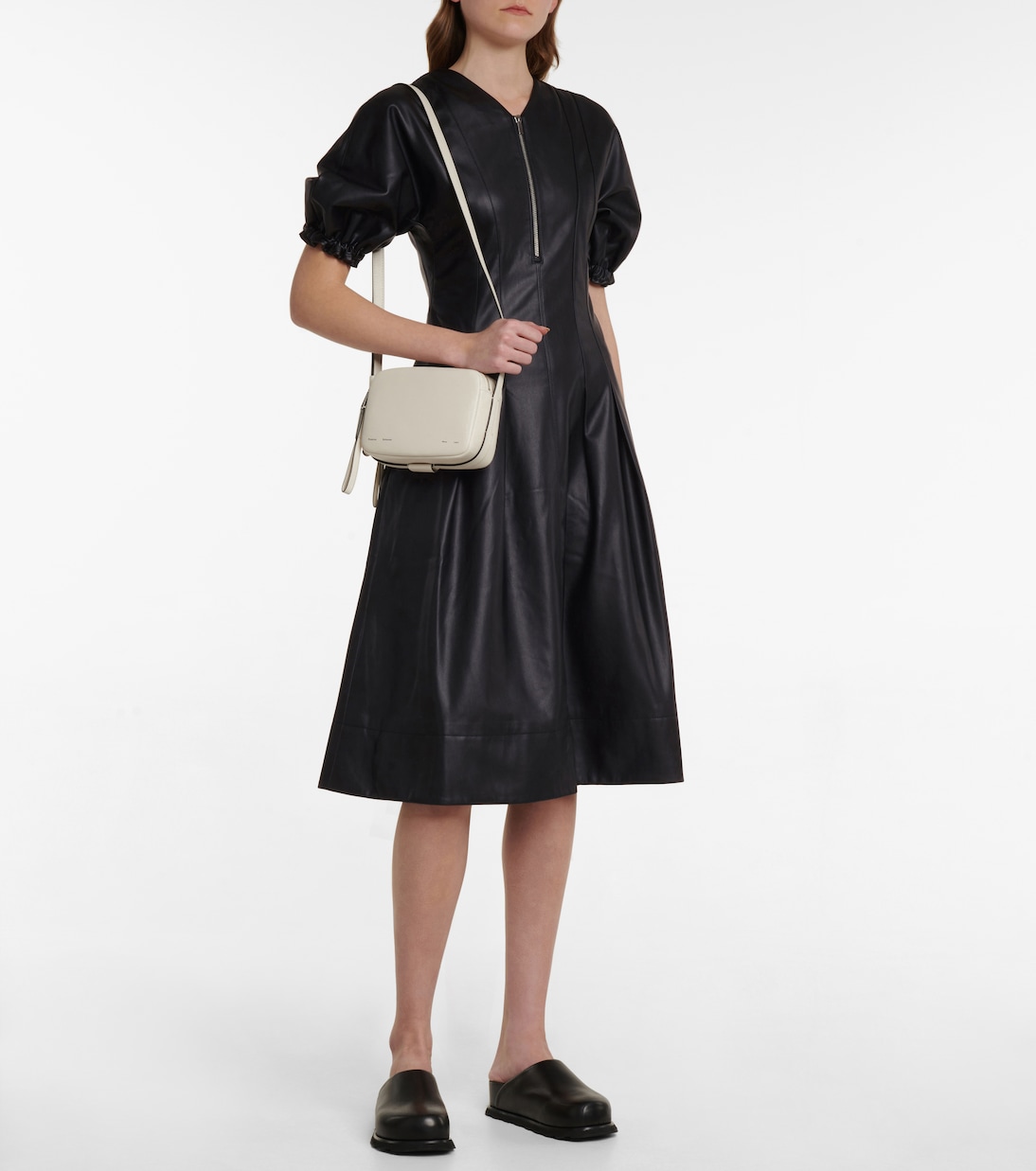 Vestido midi de piel sintética | Proenza Schouler