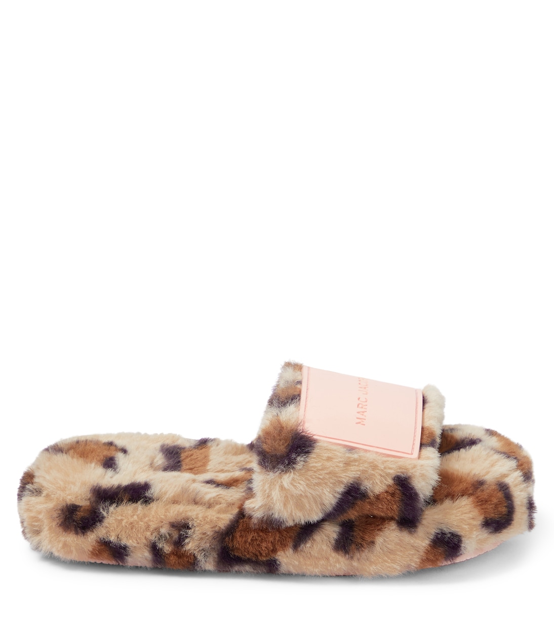 Leopard-print faux fur slippers | Marc Jacobs Kids