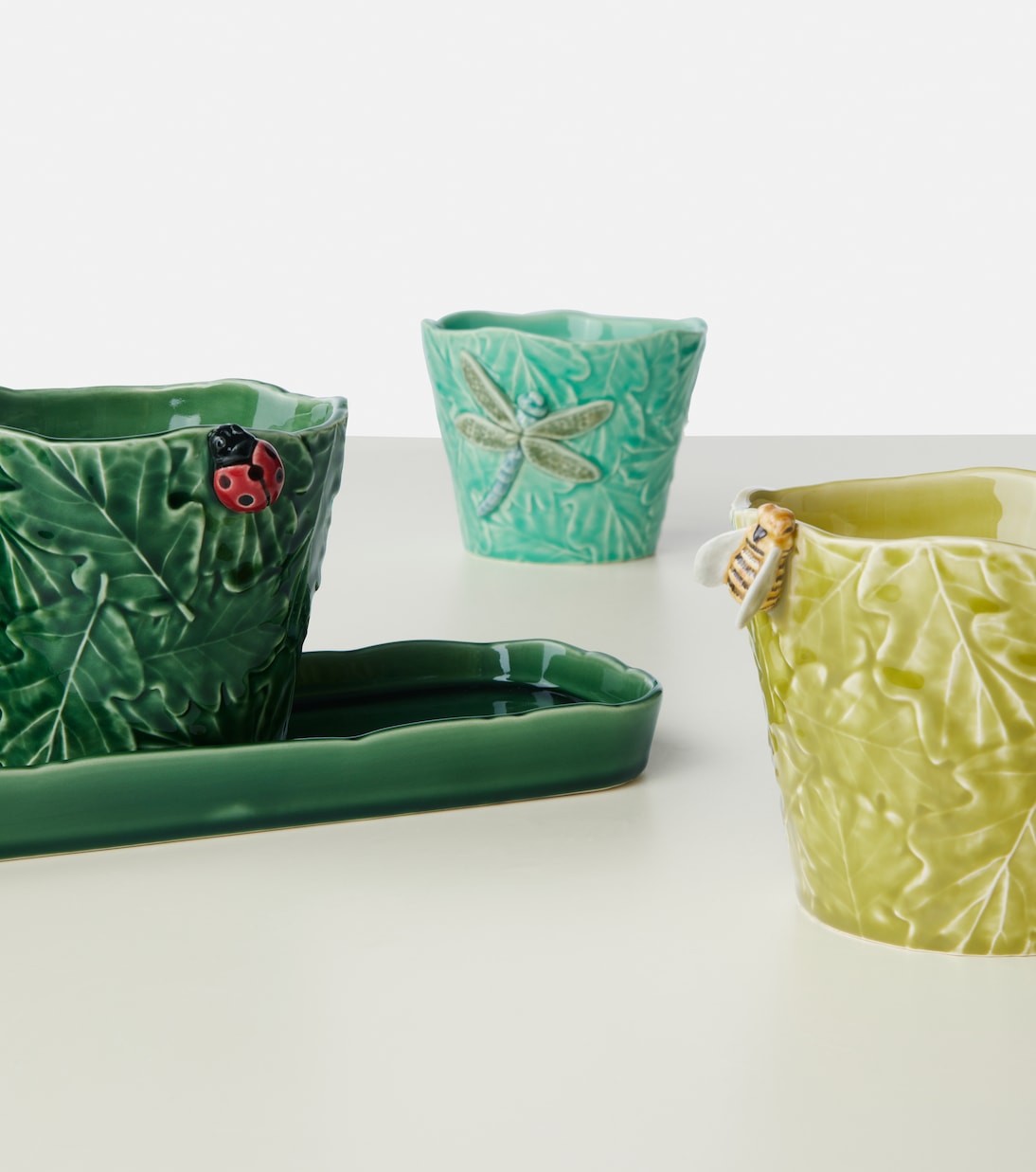 Jardim De Insetos set of 3 ceramic cups | Bordallo Pinheiro