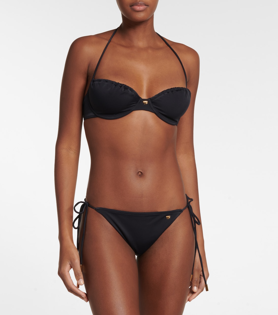 Bikini con ruches e logo | Tom Ford