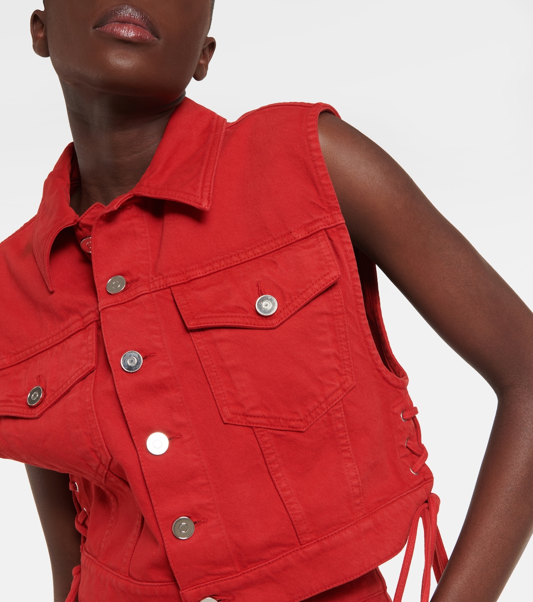 Chaleco de Algodón con Ojales Alaïa para Jóvenes Modernos