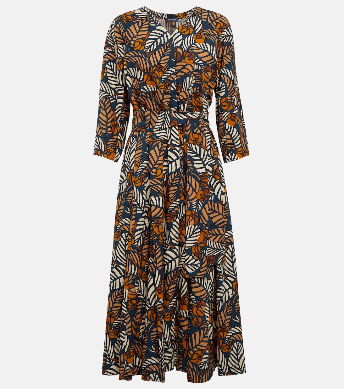 Mantide printed cotton midi dress | 'S Max Mara