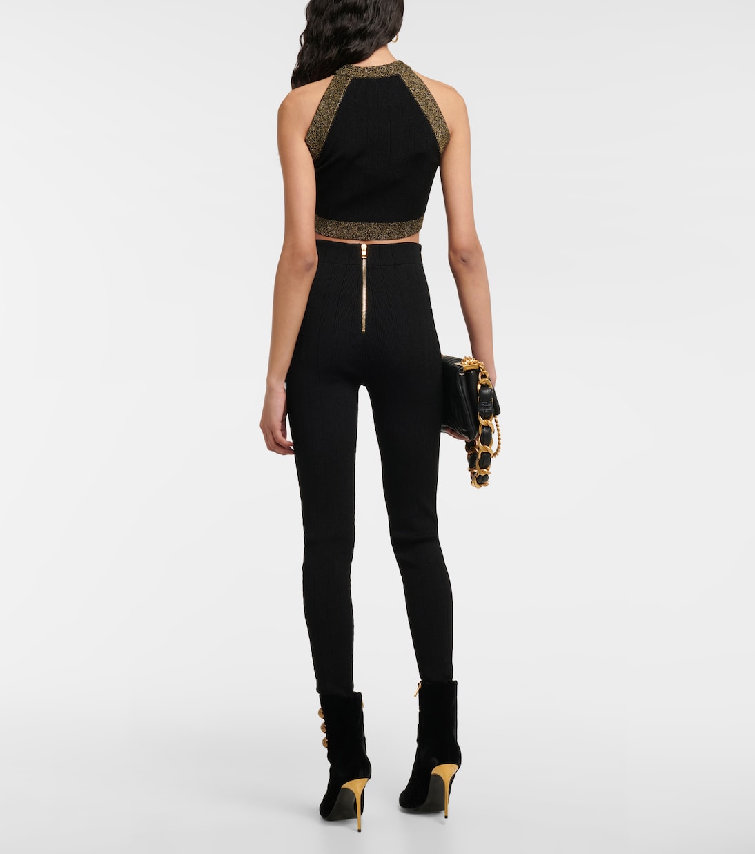 Top raccourci métallisé | Balmain