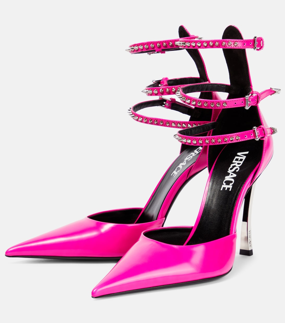 Verzierte Pumps Pin-Point aus Leder | Versace